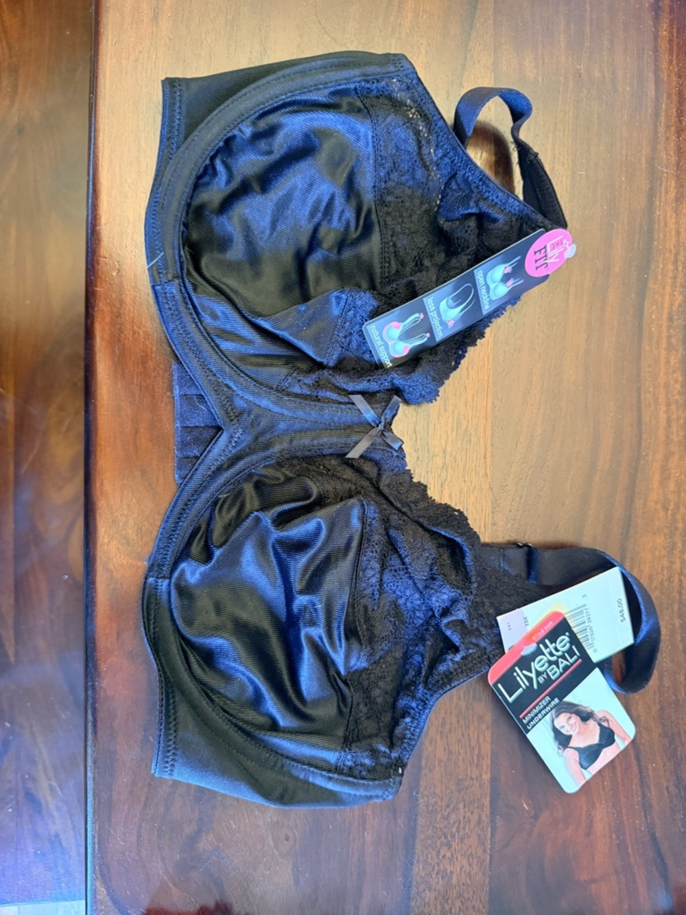 Black Full-Coverage Underwire Bra